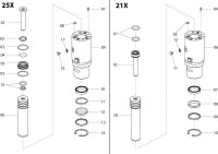 Altrad Belle 20-21X Hydraulic Breaker Spare Parts - Cylinder Assembly